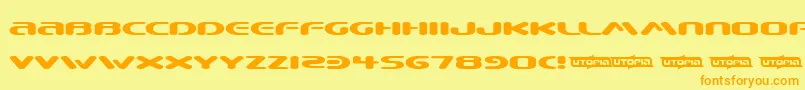 Beware Font – Orange Fonts on Yellow Background