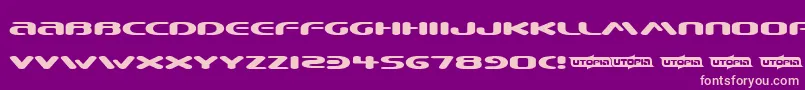 Beware Font – Pink Fonts on Purple Background