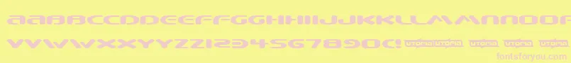 Beware-fontti – vaaleanpunaiset fontit keltaisella taustalla