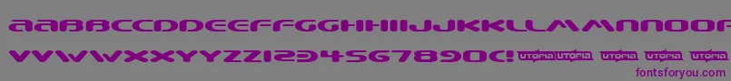 Beware-fontti – violetit fontit harmaalla taustalla