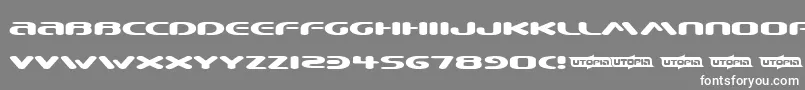 フォントBeware – 灰色の背景に白い文字