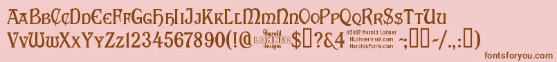 Roosevelt Font – Brown Fonts on Pink Background