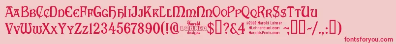 Roosevelt Font – Red Fonts on Pink Background