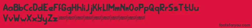 Czcionka rootfeardemo – czarne czcionki na czerwonym tle