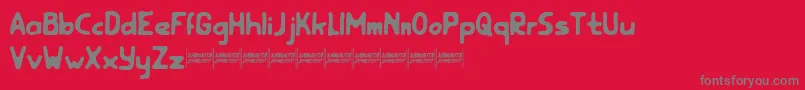 フォントrootfeardemo – 赤い背景に灰色の文字