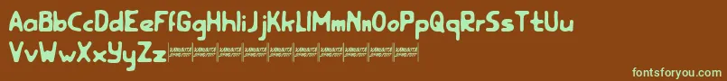 rootfeardemo Font – Green Fonts on Brown Background