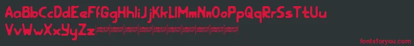 rootfeardemo Font – Red Fonts on Black Background