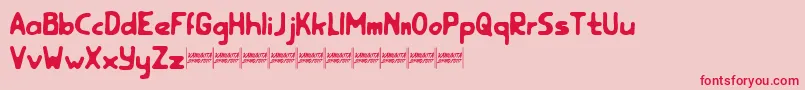 rootfeardemo Font – Red Fonts on Pink Background