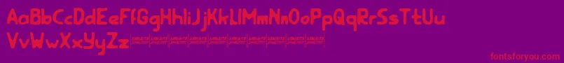 rootfeardemo Font – Red Fonts on Purple Background