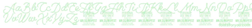 Ropest PERSONAL USE ONLY Font – Green Fonts