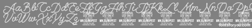 Ropest PERSONAL USE ONLY Font – White Fonts on Gray Background