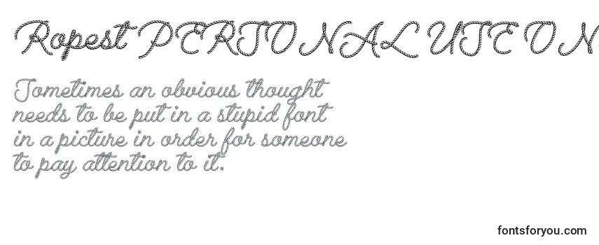 Ropest PERSONAL USE ONLY Font
