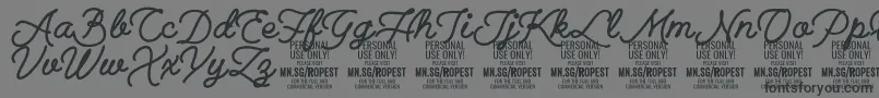 RopestBlack PERSONAL USE ONLY Font – Black Fonts on Gray Background