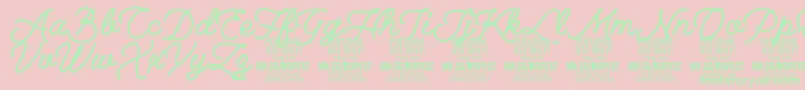 RopestBlack PERSONAL USE ONLY Font – Green Fonts on Pink Background