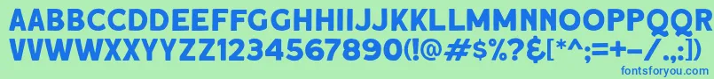 Roquen DEMO Font – Blue Fonts on Green Background