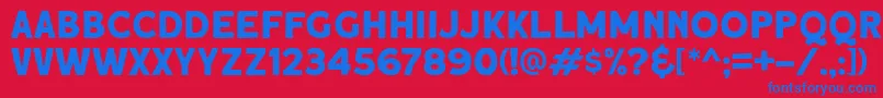 Шрифт Roquen DEMO – синие шрифты на красном фоне