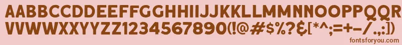 Шрифт Roquen DEMO – коричневые шрифты на розовом фоне