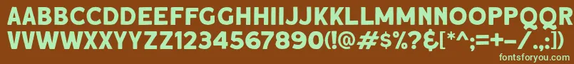 Шрифт Roquen DEMO – зелёные шрифты на коричневом фоне