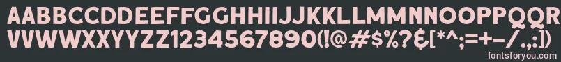 Roquen DEMO Font – Pink Fonts on Black Background