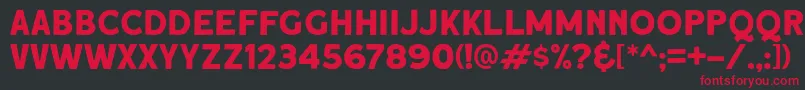 Roquen DEMO Font – Red Fonts on Black Background
