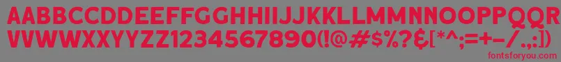 Roquen DEMO Font – Red Fonts on Gray Background