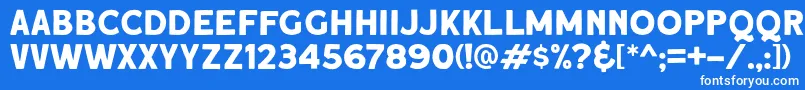 Roquen DEMO Font – White Fonts on Blue Background