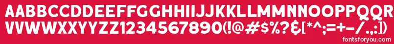Roquen DEMO Font – White Fonts on Red Background