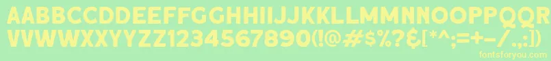 Roquen DEMO Font – Yellow Fonts on Green Background