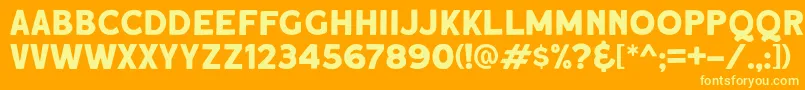 Roquen DEMO Font – Yellow Fonts on Orange Background