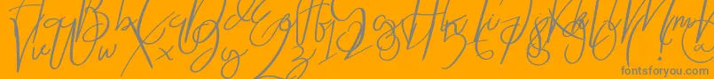 Rosalin-Schriftart – Graue Schriften auf orangefarbenem Hintergrund