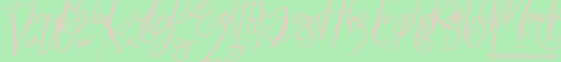 Rosalin Font – Pink Fonts on Green Background