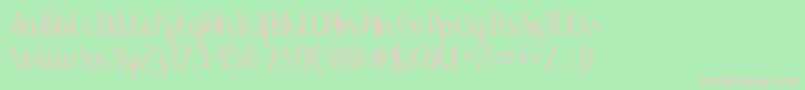 Rosalina Font – Pink Fonts on Green Background