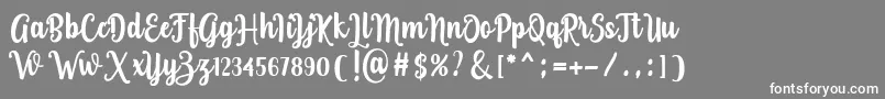 Rosalinda Font – White Fonts on Gray Background