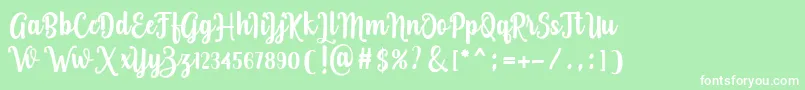 Rosalinda Font – White Fonts on Green Background