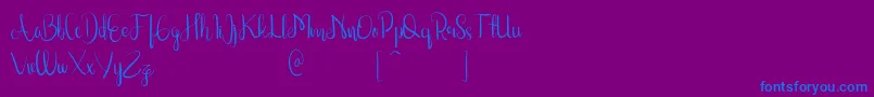 Rosalindafree-Schriftart – Blaue Schriften auf violettem Hintergrund