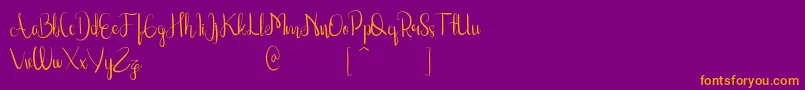 Rosalindafree Font – Orange Fonts on Purple Background