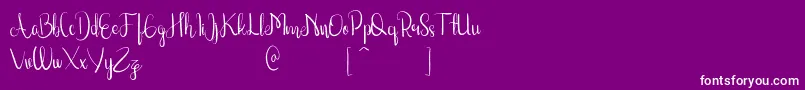 Rosalindafree Font – White Fonts on Purple Background