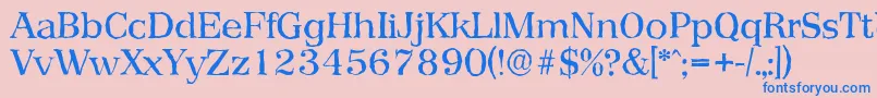 PriamosantiqueRegular Font – Blue Fonts on Pink Background