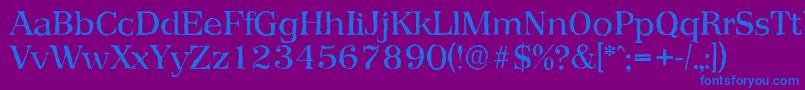 PriamosantiqueRegular Font – Blue Fonts on Purple Background
