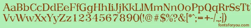 PriamosantiqueRegular Font – Brown Fonts on Green Background
