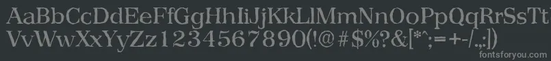 フォントPriamosantiqueRegular – 黒い背景に灰色の文字