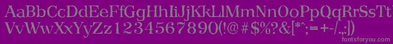 フォントPriamosantiqueRegular – 紫の背景に灰色の文字