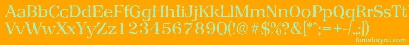 PriamosantiqueRegular Font – Green Fonts on Orange Background