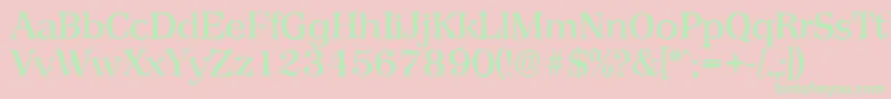 PriamosantiqueRegular Font – Green Fonts on Pink Background