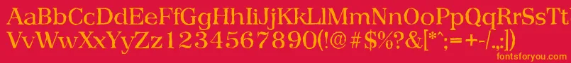 PriamosantiqueRegular Font – Orange Fonts on Red Background