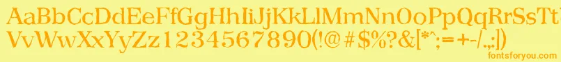PriamosantiqueRegular Font – Orange Fonts on Yellow Background