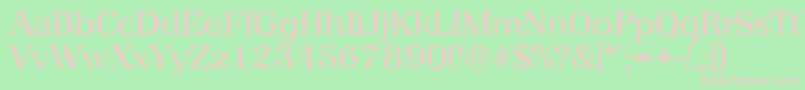 フォントPriamosantiqueRegular – 緑の背景にピンクのフォント