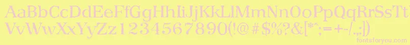 PriamosantiqueRegular Font – Pink Fonts on Yellow Background