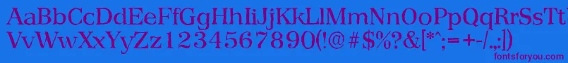 PriamosantiqueRegular Font – Purple Fonts on Blue Background