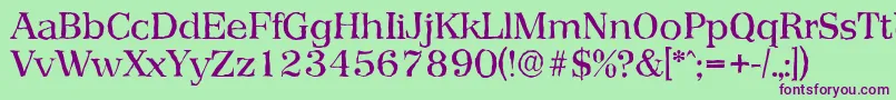 PriamosantiqueRegular Font – Purple Fonts on Green Background